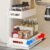 Lavello da Cucina Salvaspazio con 2 Ripiani in Metallo, Carrello Sottolavello per Bagno, Contenitore Multiuso Silenzioso con Rulli in Acciaio (Bianco)