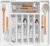 Lifewit Cassetto Portaposate con TPR Antiscivolo Utensili da Cucina Portaoggetti Organizzatore per Coltelli/Mestoli/Forchette Scrivania in plastica/Armadietto da Bagno, Bianco e Grigio