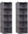 Lifewit Hanging Closet Organizer with 5 Shelves and 2 Sturdy Hooks, Indoor Wardrobe Shelves, Foldable Organizer, Clothes Storage, 40 Inch (H), Grey, Set of 2