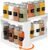 Lifewit Kitchen Spice Rack 2 Shelves Non-Slip 29 x 15 x 23 cm, Space Saving Spice Rack for Kitchen Cabinet, Plastic, Spice Organizer