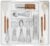 Lifewit Portaposate espandibile per cassetto, Larghezza 33-57 cm, Organizer per utensili da cucina salvaspazio, Accessori da cucina per cucchiai, forchette, Profondità 42,5 cm, Bianco