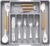Lifewit portaposate cassetto da cucina, organizer espandibile per posate, portaposate salvaspazio, divisori in plastica per utensili, forchette, profondità 42 cm, larghezza 33-56 cm, Grigio