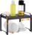 Mensola portaoggetti da cucina, mensola espandibile 32-53 cm per pensili, mensole resistenti per piano cucina, mensola regolabile in nero con 3 altezze, organizer per scrivania e mobili