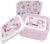 NERTHUS FIH 1326 Set di contenitori per il pranzo da calcio tripli impilabili per bambini, 3 contenitori, senza BPA, ideali per la scuola
