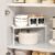 Organizer da cucina impilabile, organizer da cucina in metallo con tappetino antiscivolo, organizer da bagno multifunzionale, per cucina/bagno/piano tavolo/credenza(1, Bianco)