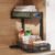 Organizer sottolavello da cucina, organizer salvaspazio in metallo con 2 livelli, utilizzato universalmente in cucine e bagni, regolabile in altezza – Nero (1 pezzo)