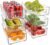 Organizzatore per frigorifero, Contenitori trasparenti per frigorifero, Contenitori per frigorifero salvaspazio Organizzatore per dispensa da cucina per armadi dispensa da cucina per frigorifero, Senza BPA (6 pezzi)
