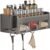 Portaspezie Da Cucina Senza Foratura, Portaspezie Da Appendere Con Aste E Ganci Mensola Da Cucina Da Parete Per Spezie, Mensola Di Muro Senza Foratura Set Da(50cm (19.68in))