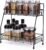 Portaspezie da Cucina, Organizer Cucina in Metallo, Portaspezie Salvaspazio, Moderno Portaspezie, Pratici Ripiani Salvaspazio Porta Oggetti e Bagno, Portaspezie Ideale per Piccoli Spazi