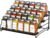 Portaspezie da cucina, portaspezie salvaspazio su 4 livelli, organizer da cucina regolabile in profondità, per mobiletto da bancone, (set di 1)