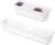 QIWODE Organizzatore per cassetti estensibile, scatola divisoria per cassetti in plastica, organizer per cassetti salvaspazio per cucina, bagno, ufficio, guardaroba, scrivania, bianco (confezione da 2)