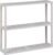 Relaxdays Mensola da Parete in Legno di Noce con 3 Ripiani, HLP: 54 x 60 x 15 cm, Portaspezie in Cucina, Bianco