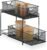 Relaxdays Organizer per Armadietto da Cucina, Organizer Estraibile in Metallo, 2 Cestini, 32 x 19 x 35,5 cm, Nero