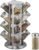 Relaxdays Portaspezie Girevole a 360° con 16 Barattoli, Portaoggetti Girevole a 360°, Acciaio, HxP 33 x 22 cm, Argento