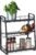 Relaxdays Portaspezie da Cucina Salvaspazio a 3 Ripiani, Porta Spezie, Olio, Aceto, da Terra, in Metallo, Nero