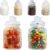 Relaxdays Set 6 Barattoli Vetro Conservazione Alimenti 1000 ml Contenitori Ermetici per Pasta, Cereali, Farina, Trasparente