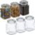 Relaxdays Set 6 Barattoli per Alimenti con Coperchio in Vetro, Contenitori da 750 ml per la Conservazione della Cucina, Trasparente