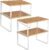 SONGMICS Organizer da Cucina, Set di 4 Ripiani da Banco, Scaffale per Armadietto, Impilabile, Espandibile, Metallo e MDF, Bianco Nuvola e Beige Naturale KCS010N01