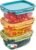 Snips Lock Mixcolor – Set 3 Contenitori Alimenti 1,2 L, Coperchio Salvafreschezza con 4 Chiusure di Sicurezza – Contenitore Alimenti 18,4 x 14 x 12 cm, Frigorifero, Microonde e Lavastoviglie Made in Italy