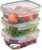 Snips – Set 3 Contenitori Alimenti 1,8 L Trasparenti, Coperchio Fresh con 4 Chiusure di Sicurezza – Contenitore Alimenti 22,5 x 17,7 x 13 cm, Frigorifero, Microonde, Lavastoviglie Made in Italy