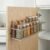 Spice Rack Wall Mounted with Adhesive or Screw Mount, Seasoning Bottle Organizer for Kitchen, Pantry, Cabinet Door, Silver, 1 Set