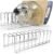 Supporto salvaspazio per coperchio pentola, Padella organizer a 9 scanalature, Supporto per coperchio in acciaio inossidabile con 4 cuscinetti in silicone, Supporto per coperchio cassetto, Mensola da cucina (2 pezzi)
