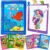 Tangdudu Libro da colorare sull’acqua magica, 6 libri da colorare per bambini, con 6 penne magiche, libro di magia dell’acqua riutilizzabile per colorare, regalo per ragazzi e ragazze