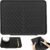 Tappetino per asciugare i piatti in silicone Protettore per piano di lavoro Antiscivolo Resistente al calore Pieghevole con struttura scanalata 40×31 cm (Nero, 1)