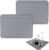 Tappetino scolapiatti in silicone da 2 pezzi, tappetino per lavello da cucina, tappetino scolapiatti per lavello, tappetino scolapiatti antiscivolo per tovaglietta per lavello, 40 x 30 cm (Grigio)