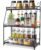Uten Portaspezie a 3 Livelli, Portaspezie da Cucina, Portaspezie Salvaspazio, Portaspezie, Organizzatore Portaspezie Pieghevole per Cucina, Bagno e Camera da Letto