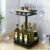 YunNasi Portaspezie per Cucina Portaspezie Girevole in Acciaio Inossidabile Nero Lazy Susan Organizer Scaffale da Cucina (2 Livelli, Quadrato)
