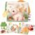 hahaland Libri in Stoffa per Bambini 0-6 Mesi – Libretto Tattile con Animali Morbidi Interattivi con Specchio – Giocattoli sensoriali per Passeggino Tummy Time