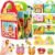 hahaland Libro interattivo Montessori 1 anno – Montessori Tavola occupata Pannello sensoriale in feltro Bambini 1 2 3 anni – Libro tranquillo Regalo educativo per bambini