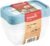keeeper Set di 5 contenitori per congelamento alimenti, coperchio con scritta, 5 x 500 ml, 15,5 x 10,5 x 6 cm, Mia Magic Ice Nordic Blue (Blu)