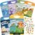 mycustomy – 6 adesivi per libri per bambini – senza BPA con 120 adesivi riutilizzabili e lavabili